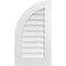 Ekena Millwork Quarter Round Top Left Surface Mount PVC Gable Vent w/ 3-1/2"W x 1"P Standard Frame, 18"W x 32"H GVPQL18X3201SN - alternate 1